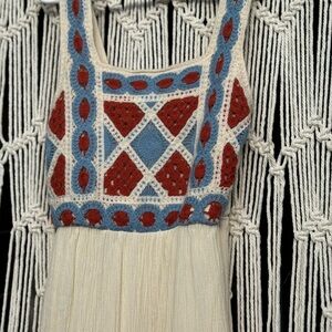 Bohemian girls dress with crochet top